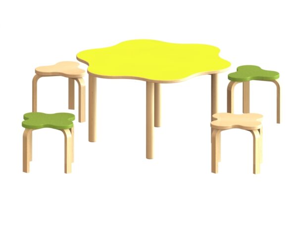 4-blättriger Kleeblatthocker – Bild 4