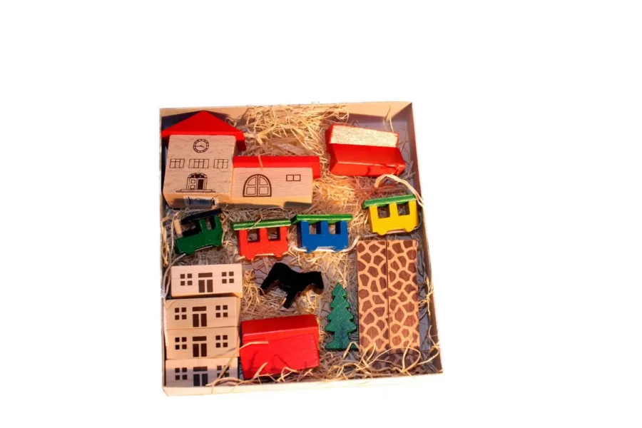 Dorf mit Bahnhof im Karton – Bild 2