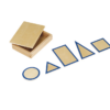 Montessori Geometrische Grundtäfelchen im Kasten