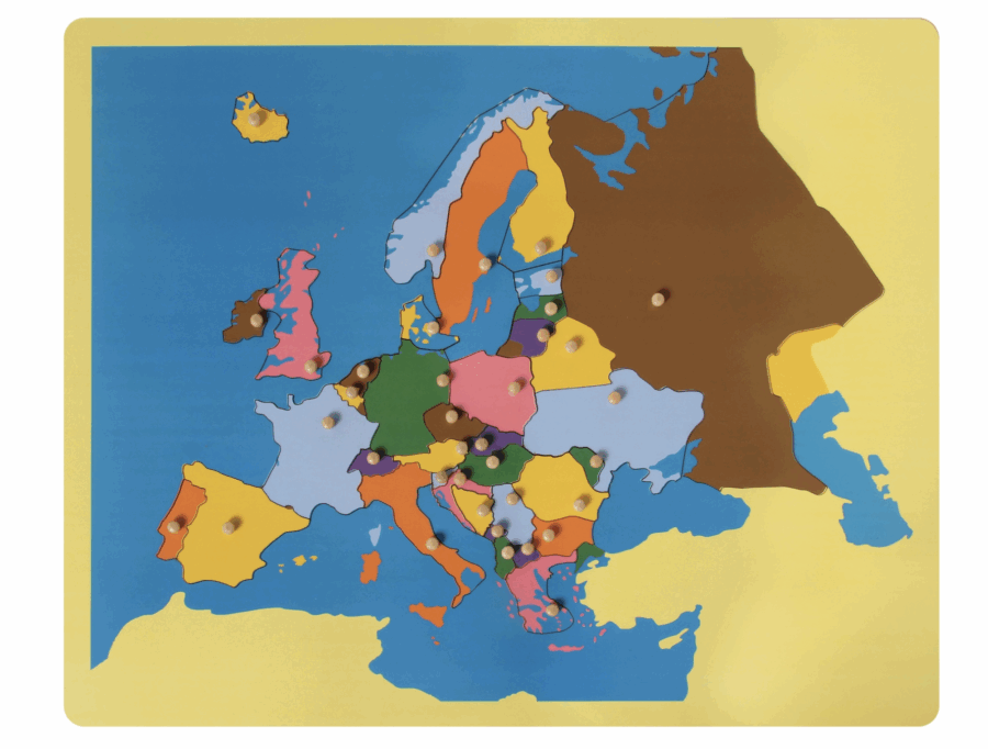 Montessori Puzzlekarte Europa