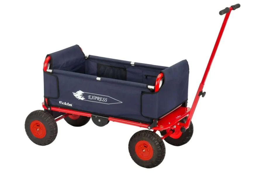 ECKLA-Express Faltbollerwagen blau pannensicheren Reifen