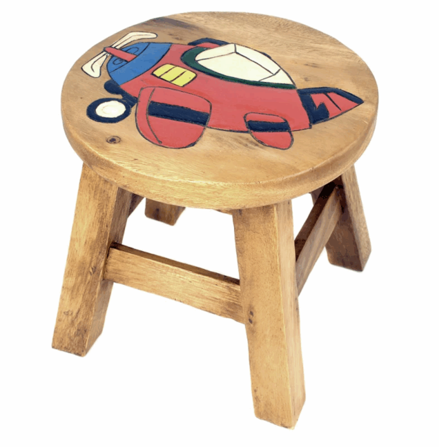 Kinderhocker "Propellerflugzeug" 6er Set