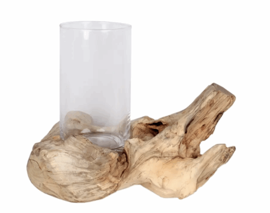 Kerzenhalter auf Holz 3er Set – Bild 3