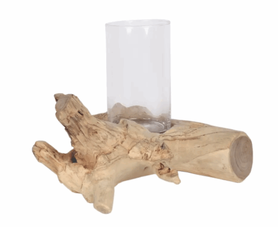 Kerzenhalter auf Holz 3er Set – Bild 4