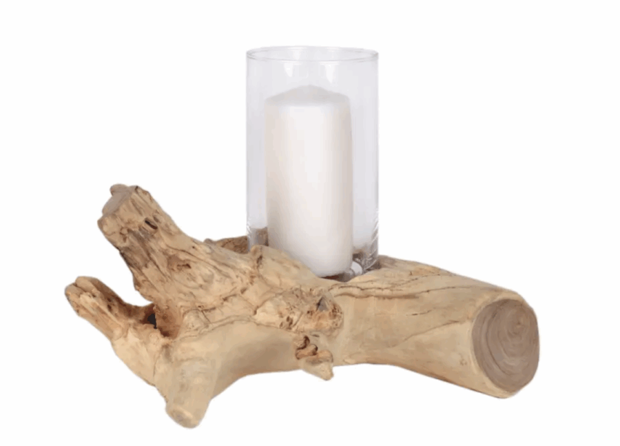 Kerzenhalter auf Holz 3er Set