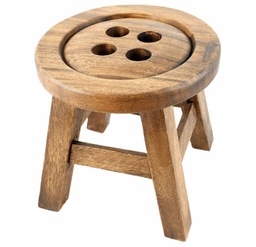 Kinderhocker Knopf 6er Set