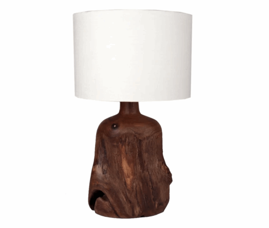 Lampe Teakholz rund 2er Set