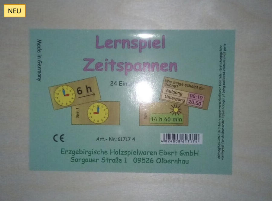 Zeitspannenspiel - Klassensatz für die Grundschule
