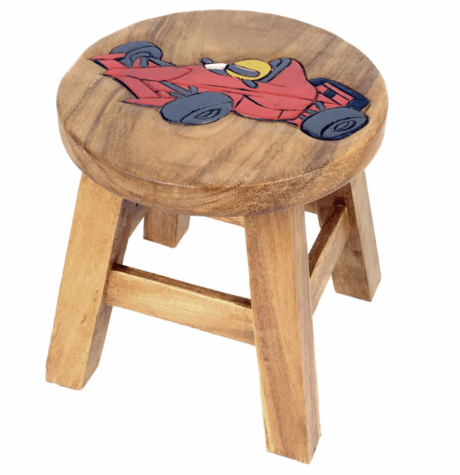 Kinderhocker "Rennauto" 6er Set