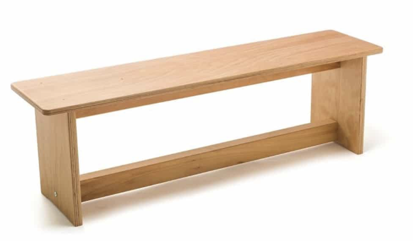 Sitzbank aus Buche, mittel 120 cm