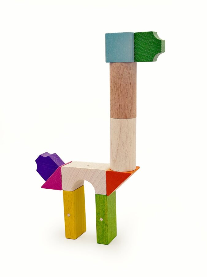 Magnet Bausteine, Kooglo Micro 10 Stück Giraffe – Bild 2
