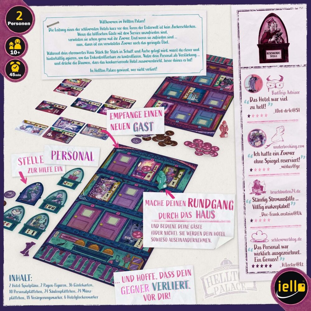 Gesellschaftsspiel "Hellton Palace" von iello – Bild 2